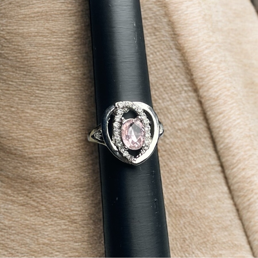 Pink CZ Gemstone Ring